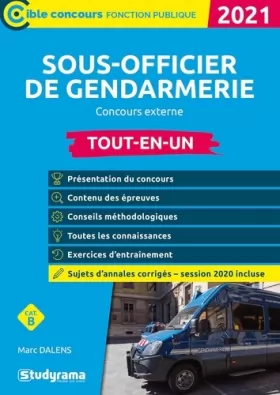 Couverture du produit · Sous-officier de gendarmerie - Concours externe: Tout-en-un 2021
