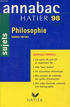 Couverture du produit · Philosophie, toutes séries