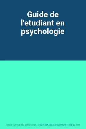 Couverture du produit · Guide de l'etudiant en psychologie