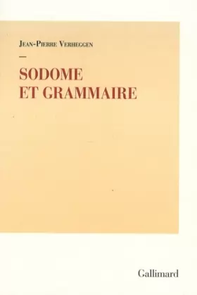 Couverture du produit · Sodome et Grammaire