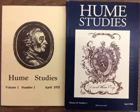 Couverture du produit · Hume Studies. Volume 1 through 321 (1975-2006)