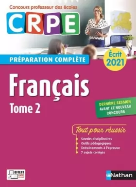 Couverture du produit · Français - Tome 2 - Ecrit 2020/2021 - Préparation complète - CRPE - 2020 (2)