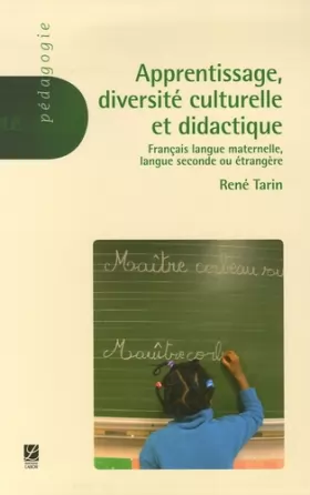 Couverture du produit · Apprentissage, diversité culturelle et didactique: Français langue maternelle, Langue seconde ou étrangère