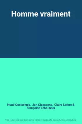 Couverture du produit · Homme vraiment