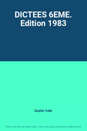 Couverture du produit · DICTEES 6EME. Edition 1983
