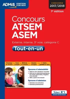 Couverture du produit · Concours ATSEM et ASEM - Catégorie C - Tout-en-un  - Concours 2017-2018
