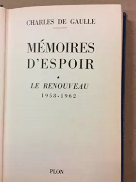 Couverture du produit · Memoires D'espoir : Le Renouveau 1958-1962