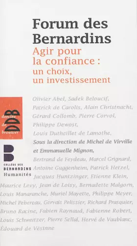 Couverture du produit · Agir pour la confiance : un choix, un investissement