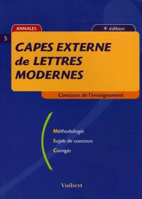 Couverture du produit · CAPES externe de lettres modernes