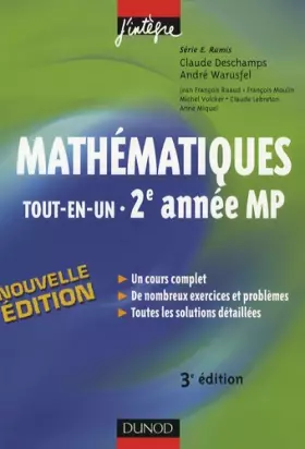 Couverture du produit · Mathématiques 2e année MP : Tout-en-un, Cours et exercices corrigés