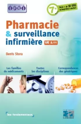 Couverture du produit · Pharmacie et surveillance infirmière: UE 2.11.
