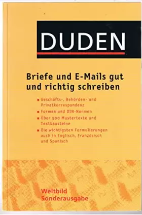 Couverture du produit · Duden - Briefe und E-Mails gut und richtig schreiben (Weltbild Sonderausgabe) - Bachmann Horst Eva Bambach-Horst und Hildegard 