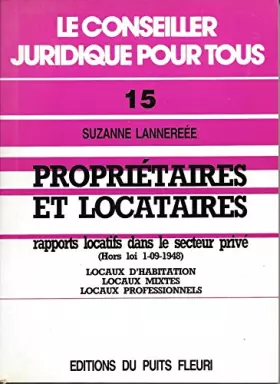 Couverture du produit · Proprietaires et locataires, rapports locatifs dans le secteur prive : hors loi 1-09-1948 : locaux d