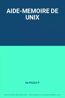 Couverture du produit · AIDE-MEMOIRE DE UNIX
