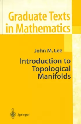 Couverture du produit · Introduction to topological manifolds
