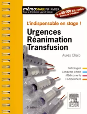 Couverture du produit · Urgences-Réanimation-Transfusion: L'indispensable en stage