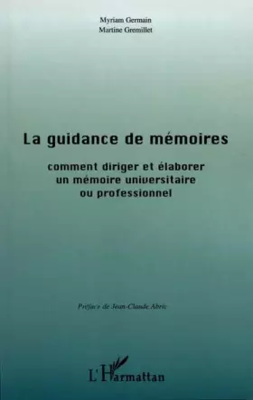 Couverture du produit · La guidance de mémoires