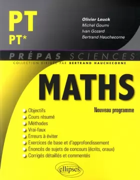 Couverture du produit · Maths PT/PT* Programme 2014