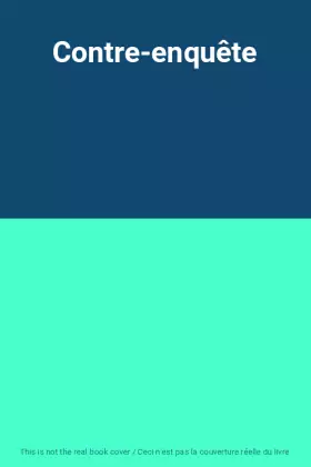 Couverture du produit · Contre-enquête