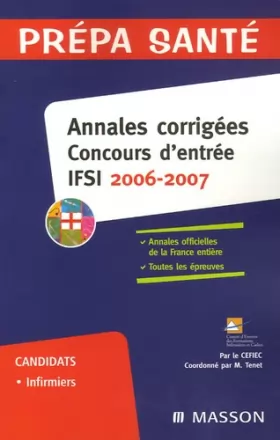 Couverture du produit · Annales corrigées Concours d'entrée IFSI