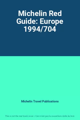 Couverture du produit · Michelin Red Guide: Europe 1994/704
