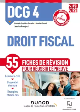 Couverture du produit · DCG 4 Droit fiscal - Fiches de révision - 2020-2021