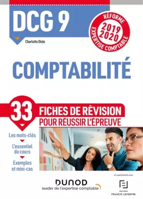 Couverture du produit · DCG 9 Comptabilité - Fiches de révision - Réforme 2019-2020: Réforme Expertise comptable 2019-2020