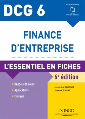 Couverture du produit · DCG 6 - Finance d'entreprise - 6e éd. - L'essentiel en fiches