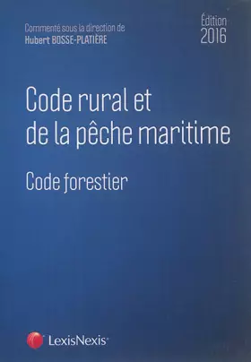 Couverture du produit · Code rural et de la pêche maritime
