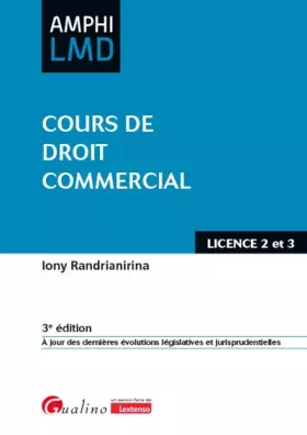 Couverture du produit · Cours de droit commercial: À jour des dernières évolutions législatives et jurisprudentielles