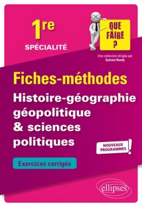 Couverture du produit · Spécialité Histoire-géographie, géopolitique & sciences politiques - Première - Nouveaux programmes