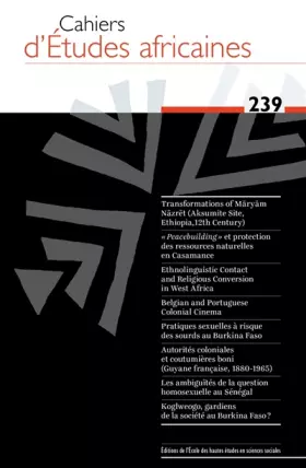 Couverture du produit · Cahiers d’Études africaines, n°239