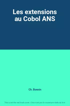 Couverture du produit · Les extensions au Cobol ANS