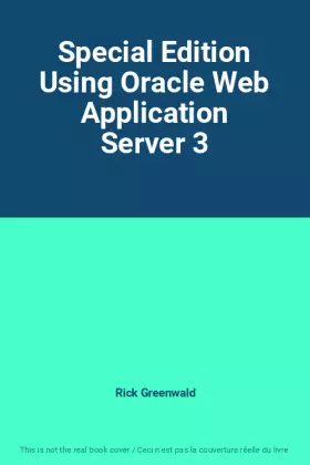 Couverture du produit · Special Edition Using Oracle Web Application Server 3