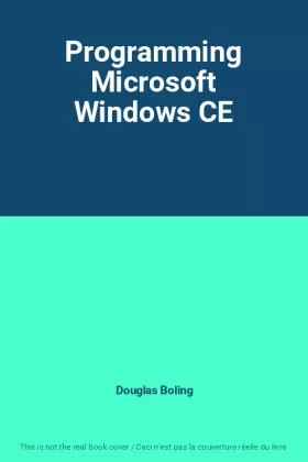 Couverture du produit · Programming Microsoft Windows CE
