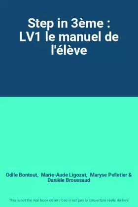 Couverture du produit · Step in 3ème : LV1 le manuel de l'élève