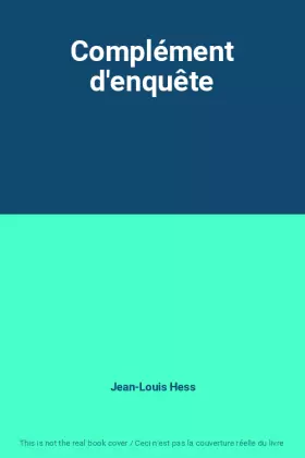 Couverture du produit · Complément d'enquête