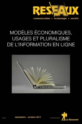 Couverture du produit · Modèles économiques, usages et pluralisme de l'information en ligne