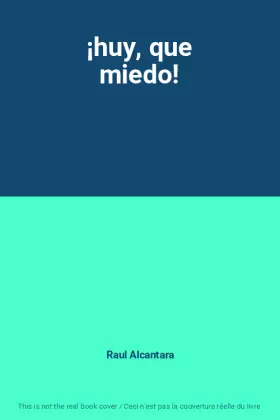 Couverture du produit · ¡huy, que miedo!
