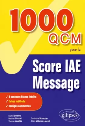 Couverture du produit · 1000 QCM pour le Score IAE Message