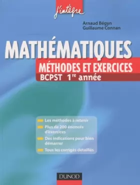 Couverture du produit · Mathématiques Méthodes et Exercices BCPST 1re année