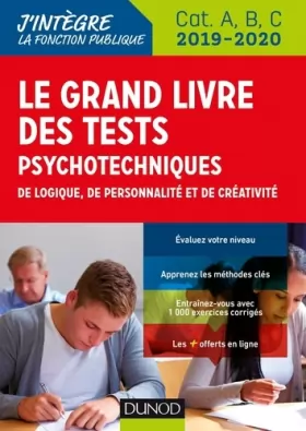Couverture du produit · Le Grand Livre des tests psychotechniques de logique, de personnalité et de créativité - 2019-2020