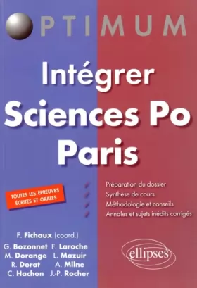 Couverture du produit · Intégrer Sciences Po Paris.Toutes les Épreuves Écrites et Orales