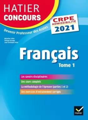 Couverture du produit · Français tome 1 - CRPE 2021 - Epreuve écrite d'admissibilité
