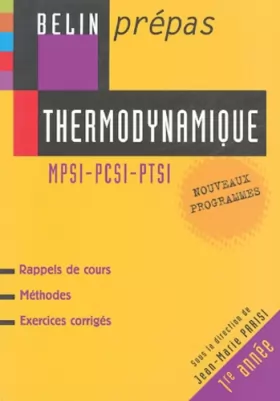 Couverture du produit · Thermodynamique MPSI-PCSI-PTSI