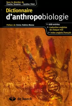 Couverture du produit · Dictionnaire d'anthropobiologie