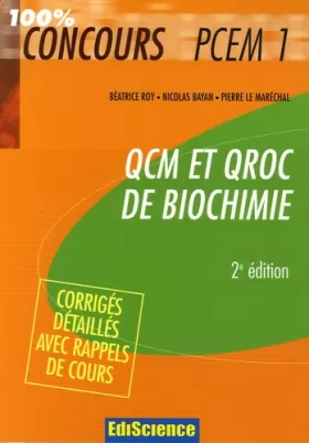 Couverture du produit · QCM et QROC de Biochimie : Avec corrigés détaillés