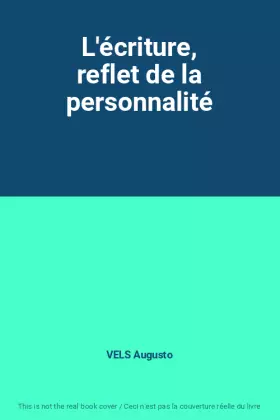 Couverture du produit · L'écriture, reflet de la personnalité
