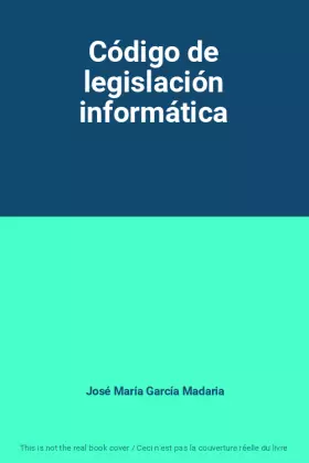 Couverture du produit · Código de legislación informática