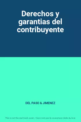 Couverture du produit · Derechos y garantias del contribuyente